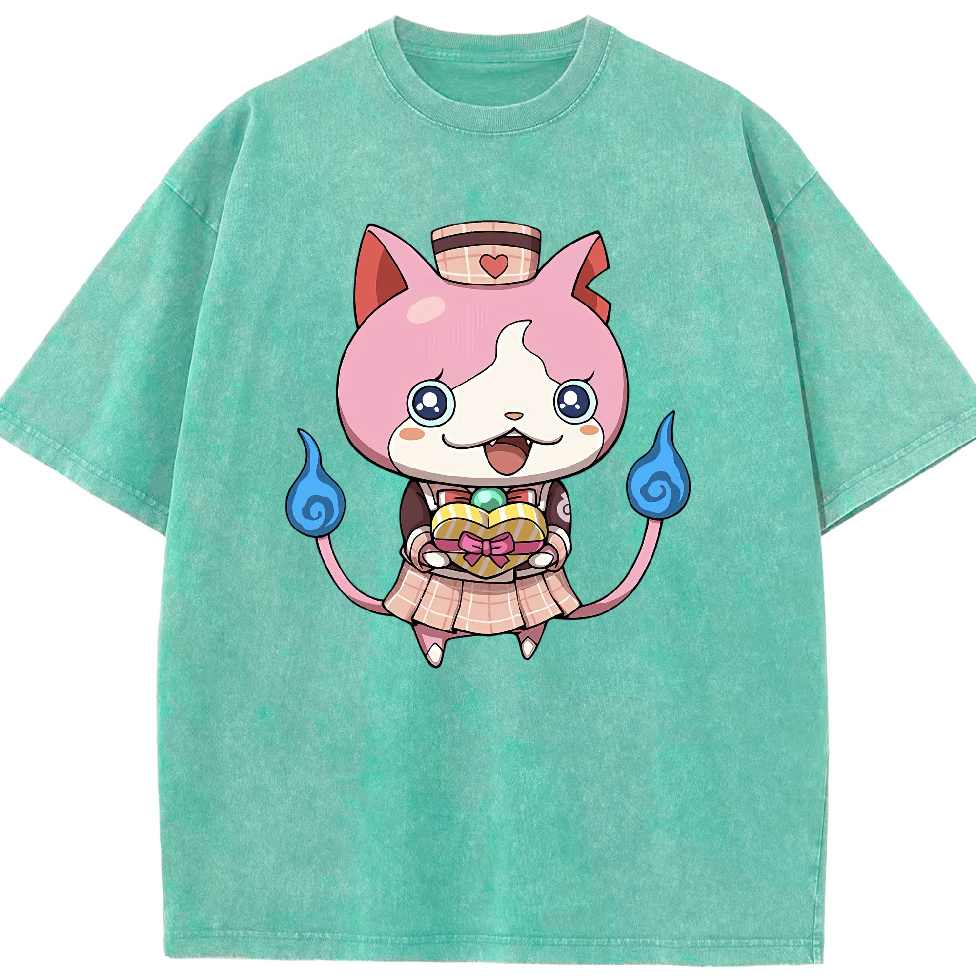 （画像用） 妖怪ウォッチ Yo-kai Watch 綿100% ヴィンテージ風 半袖Tシャツ（フロントプリント）